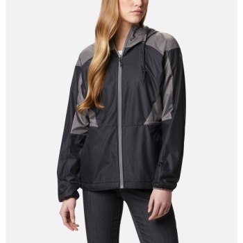 Columbia Ženske Jakne - Side Hill Lined Windbreaker Crne Sive | NJQI-30627